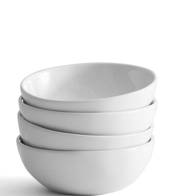 Color:White - Image 1 - Everyday White Organic Soup Cereal Bowls, Set of 4