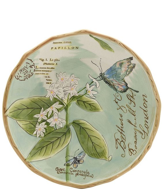 Color:Green - Image 1 - Toulouse Butterfly Accent Plates, Set of 4