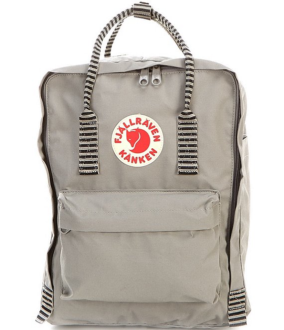 Color:Fog Striped - Image 1 - Patch Logo Kanken Water-Resistant Striped-Handle Backpack