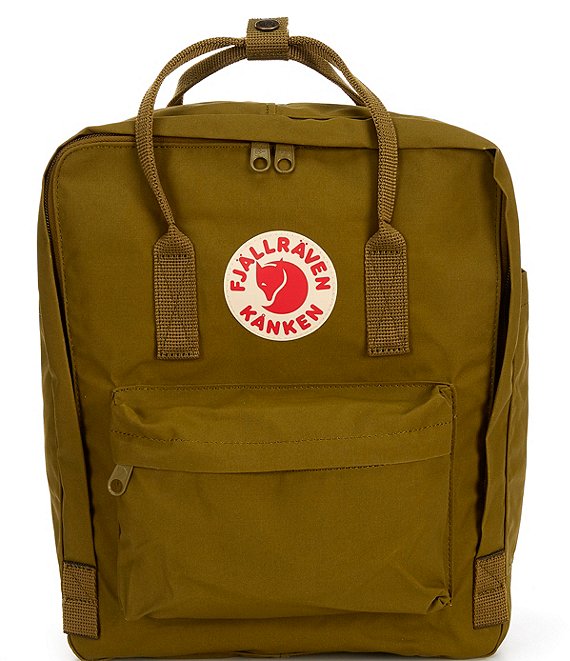 Color:Foliage Green - Image 1 - Patch Logo Kanken Water-Resistant Cotton Zipper Convertible Backpack