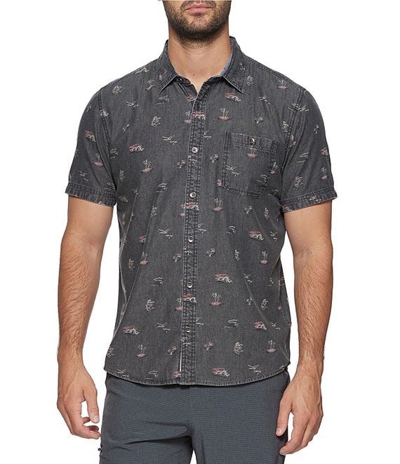 Athletic fit short sleeve button down shop