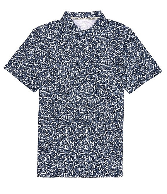 Flag and Anthem Cobbtown Floral Print Short Sleeve Performance Polo ...