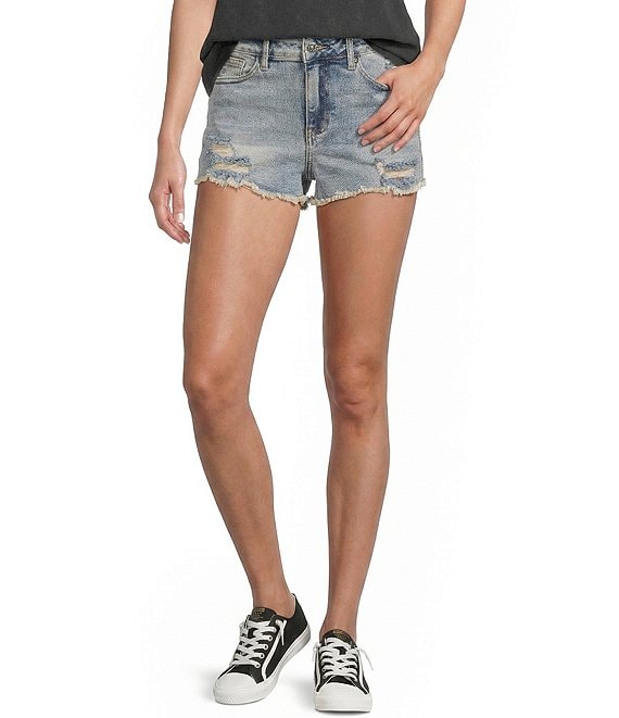 Flag and Anthem Kellie High Rise Cut-Off Denim Shorts