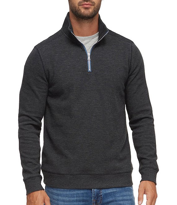 Color:Charcoal Heather - Image 1 - Lavelle Quarter-Zip Pullover