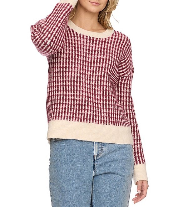 Flag and Anthem Long Sleeve Michie Two-Tone Wool-Blend Sweater