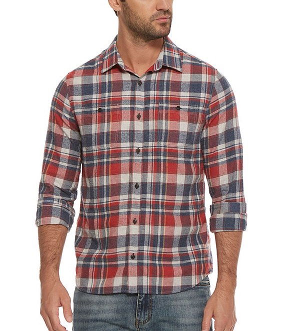 Flag and Anthem Long Sleeve Oakdale Plaid Flannel Shirt | Dillard's