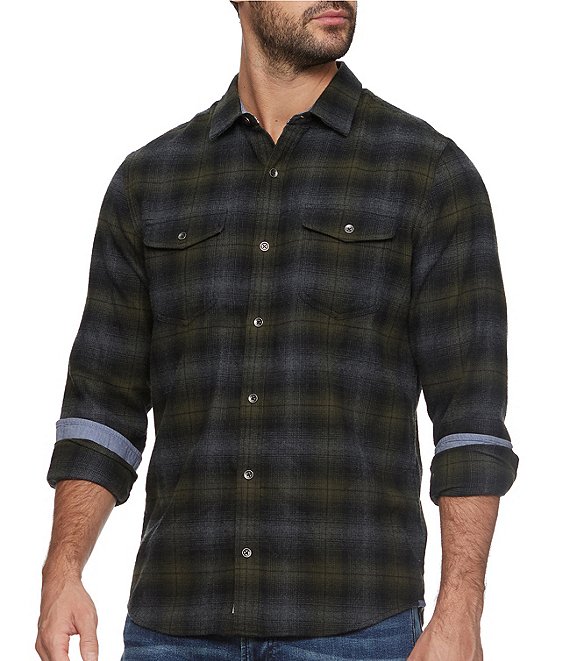 Flag and Anthem Long Sleeve Shelton Plaid Flannel Shirt | Dillard's