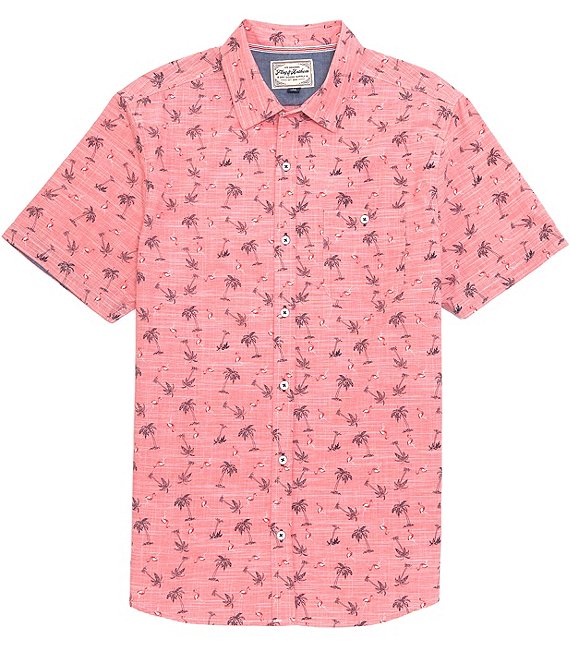 Flag and Anthem Tecopa Short Sleeve Flamingo/Palm Print Shirt | Dillard's