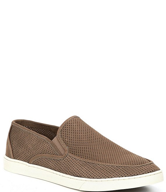 Color:Taupe - Image 1 - Men's Belmont Perf Gore Slip-Ons