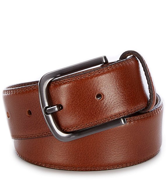 Color:Tan - Image 1 - Men's Monroe Leather Belt
