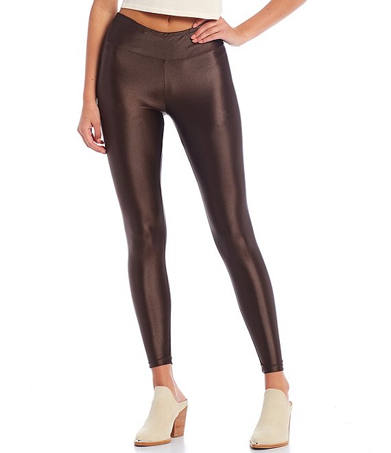 Buy online Solid Black Shiny Leggings from Jeans & jeggings for Women by  Uptownie Pearl for ₹789 at 62% off | 2024 Limeroad.com