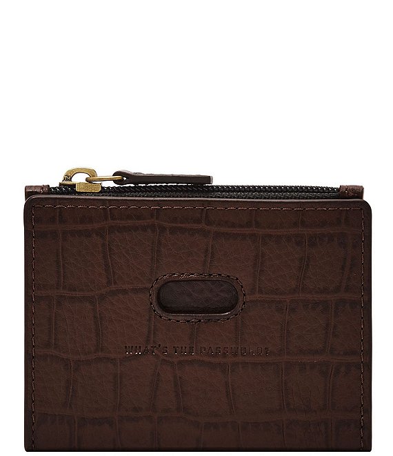 Fossil Andrew Crocodile Zip Case | Dillard's