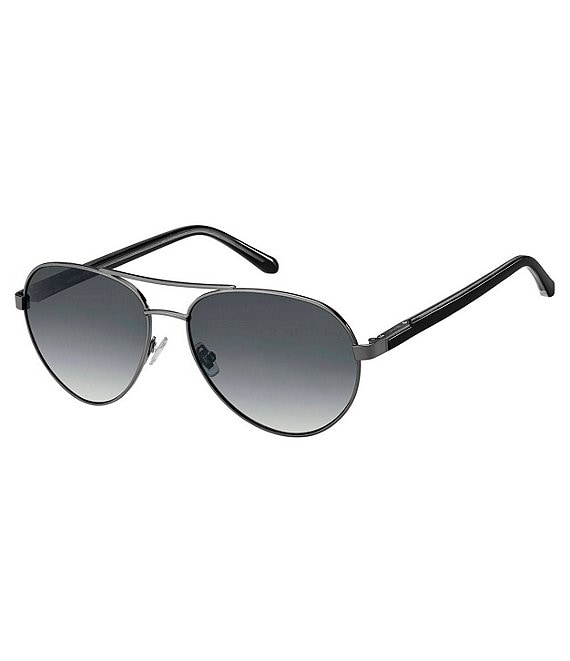Color:Gun Black - Image 1 - Aviator Sunglasses
