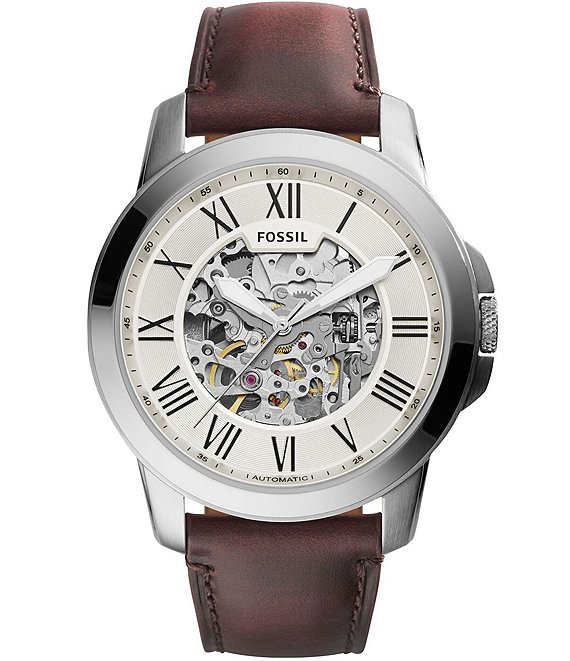 Online Fossil Mens Automatic Skeleton Watch