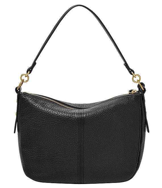 fossil black leather crossbody bag