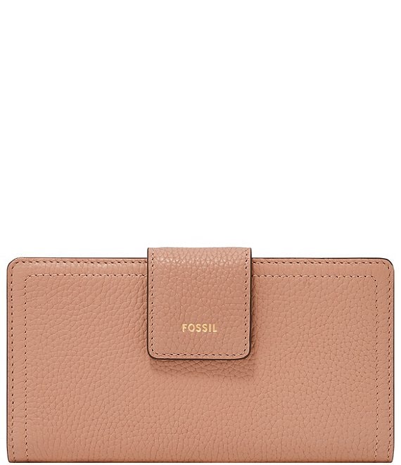 Fossil Logan Logo RFID Leather Tab Bifold Wallet