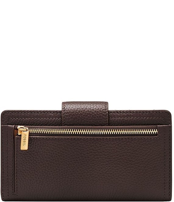 Fossil Logan Logo RFID Leather Tab Bifold Wallet | Dillard's