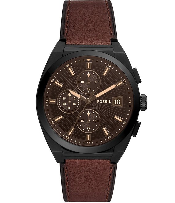 Fossil Men's Everett Chronograph Brown Leather Watch | Dillard's