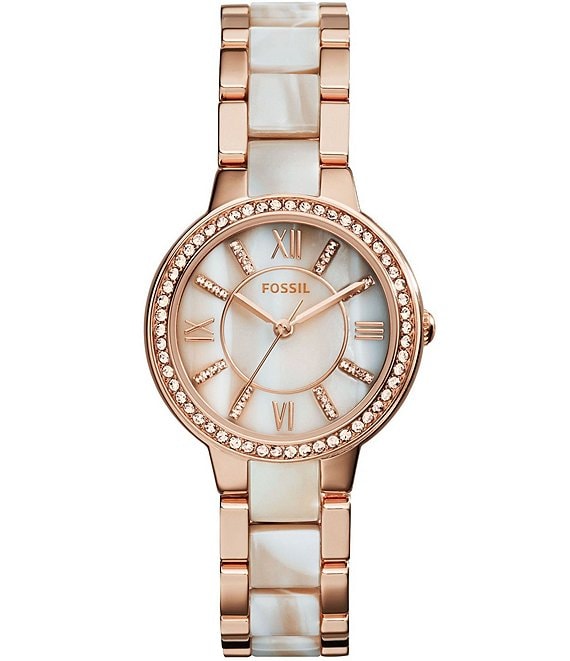 Fossil Women's Scarlette | Silver Dial | Crystal Set | Stainless Steel  Bracelet ES4317 - First Class Watches™ HKG