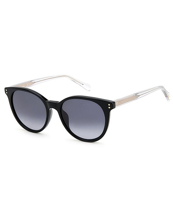 Color:Black - Image 1 - Women's 51mm Round Sunglasses
