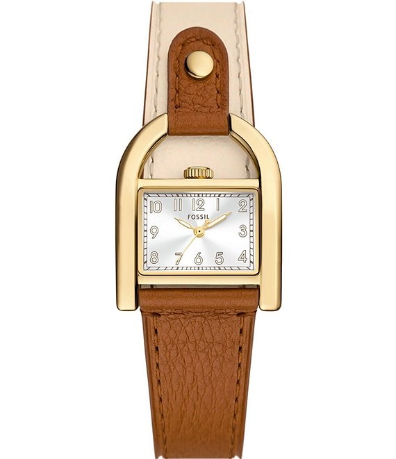 Fossil square watch leather band hot sale