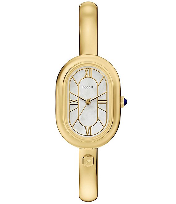 Fossil Women's Sloan Three-Hand Analog Stainless Steel Bangle Watch, Gold - Image 1
