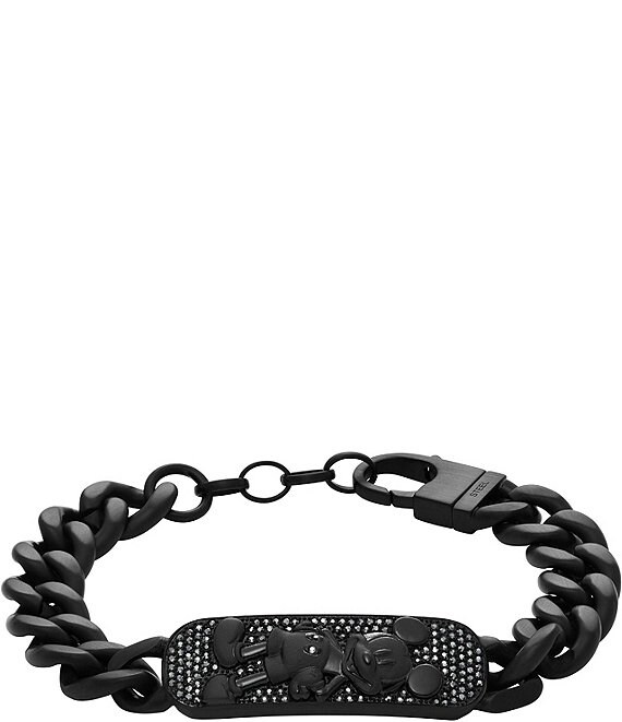 Fossil x Disney© Special Edition Mickey Mouse Black Stainless Steel Line Bracelet