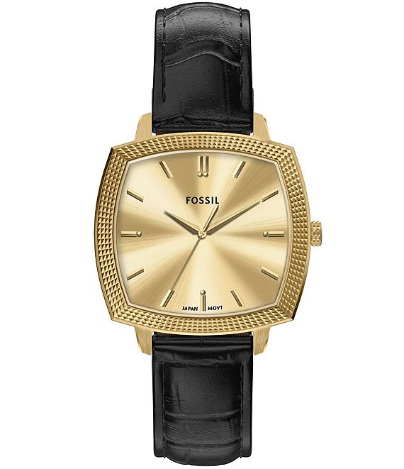 Fossil x Nick Jonas Machine Luxe Three-Hand Croco Leather  display picture 2