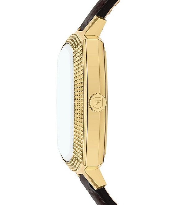 Fossil Unisex Machine Luxe Three-Hand Croco Leather Strap Watch