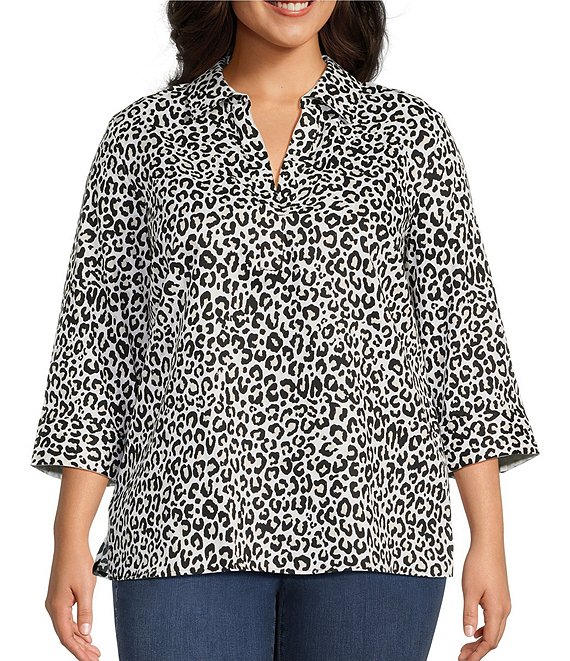 plus size animal print shirt