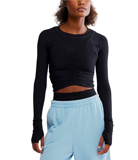 FP Movement Tempo Ruched Crew Neck Long Sleeve Top