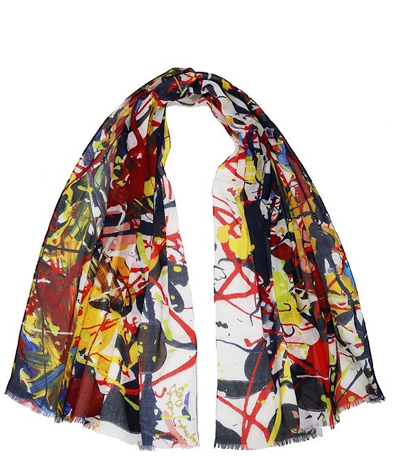 Color:Red - Image 1 - x Jumper Maybach Taffy Balloon Madness Oblong Scarf