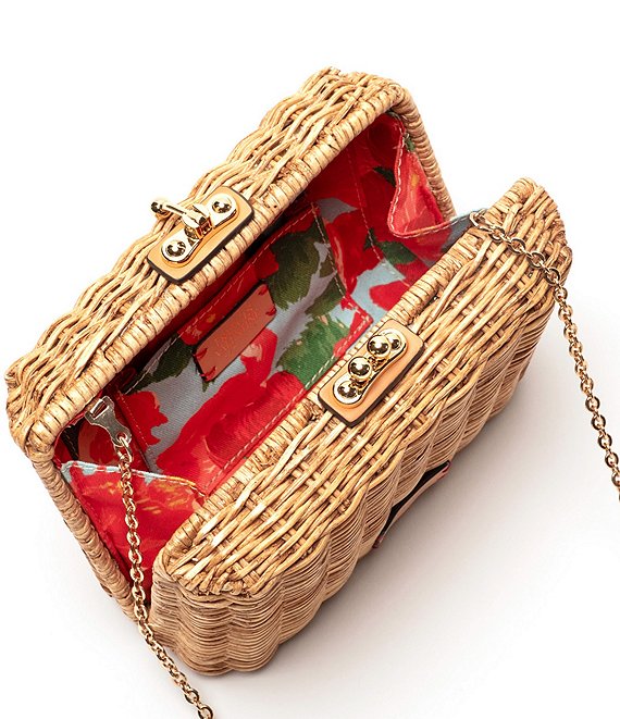 FRANCES VALENTINE Paige Wicker Box Chain Strap Clutch | Dillard's