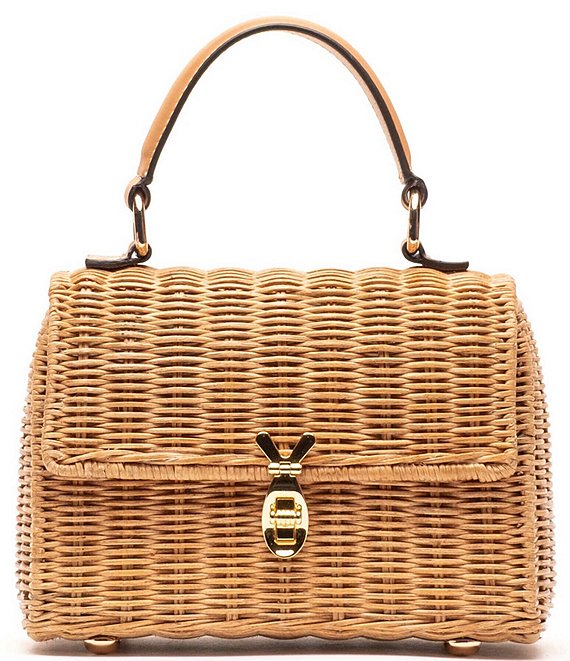 FRANCES VALENTINE Straw Bunny Basket Bag