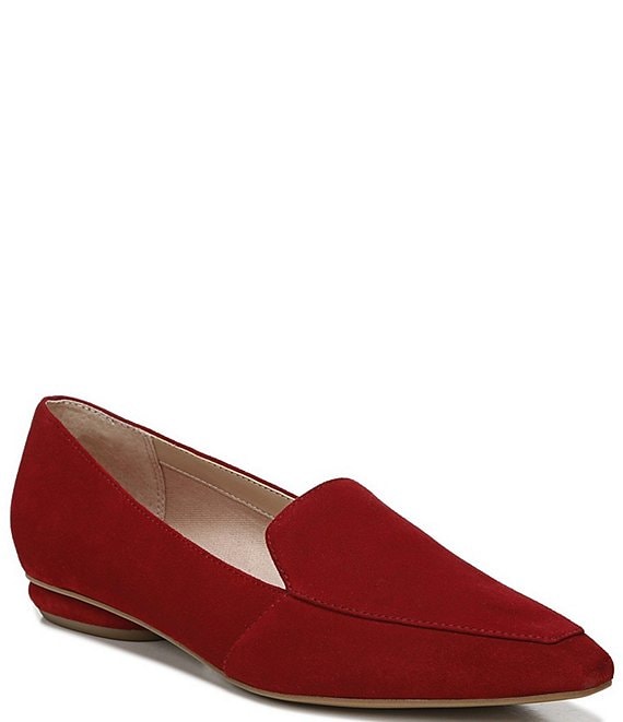 Color:Deep Red - Image 1 - Balica Suede Snip Toe Loafers