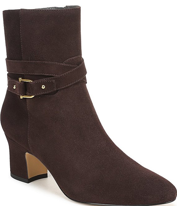 Franco Sarto Flexa Caden Suede Block Heel Booties