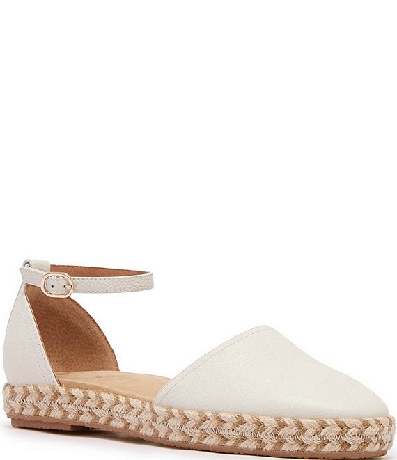 FRANKIE4 Kit Leather Ankle Strap Espadrilles
