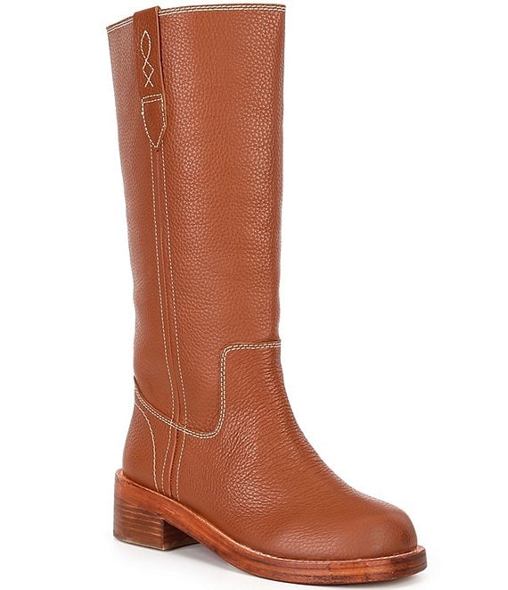 Free People Blaze Leather Tall Leather Boots Dillard s