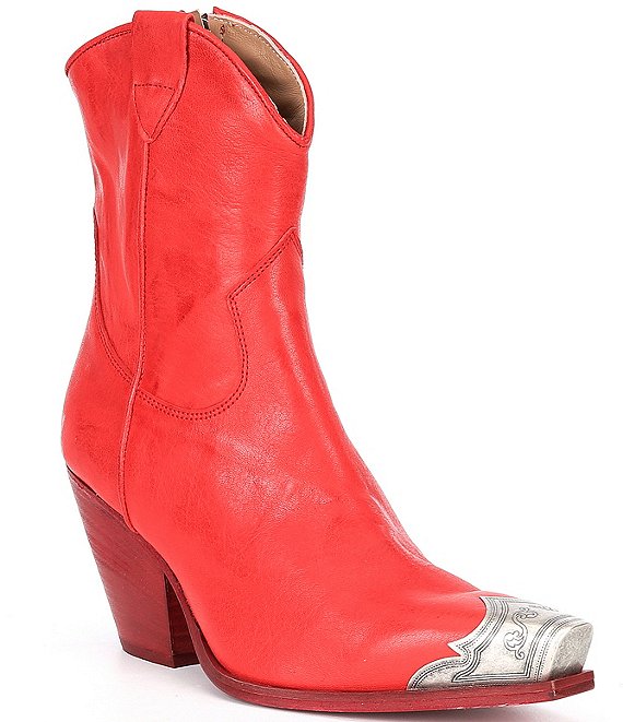 Color:Flame - Image 1 - Brayden Leather Western Booties