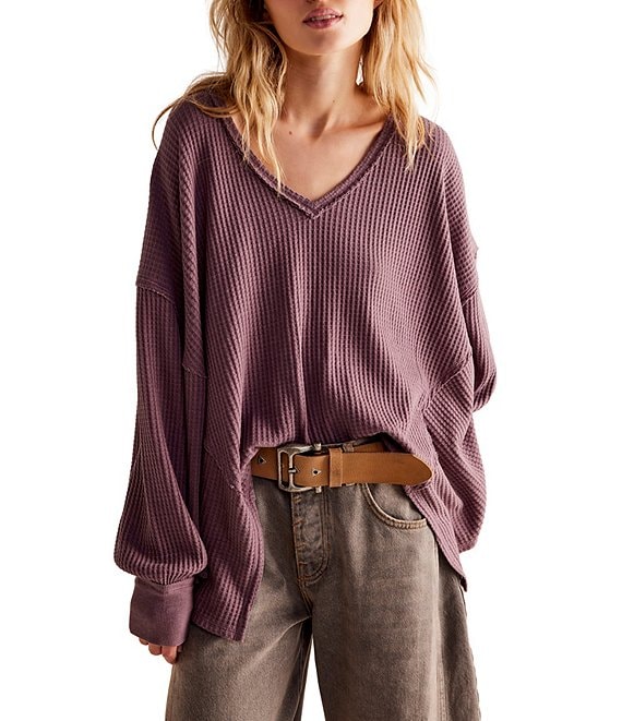 Free people thermal shirts on sale