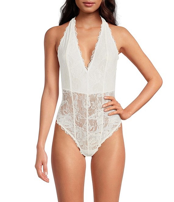 Color:Ivory - Image 1 - Everyday Lace Bodysuit