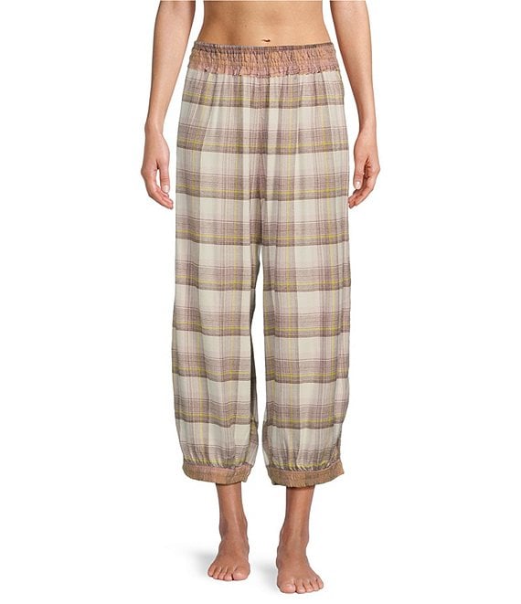 Color:Olay and Green - Image 1 - Fallin' For Flannel Coordinating Sleep Pants