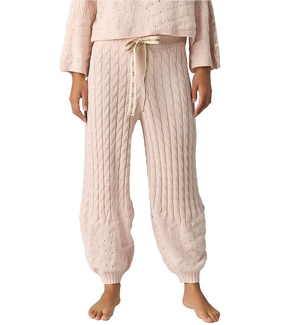 Free People Fireside Crush Drawstring Tie Coordinating Knit Joggers