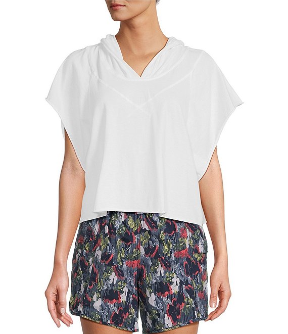 Free People FP Movement Toss Up Hooded Short Sleeve Tee
