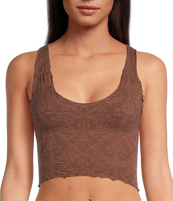 Free People Here For You Seamless Lettuce Trimmed Cropped Cami