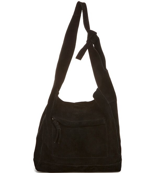 Suede Crossbody Black Leather Shoulder Leather Bag Sling Bag 