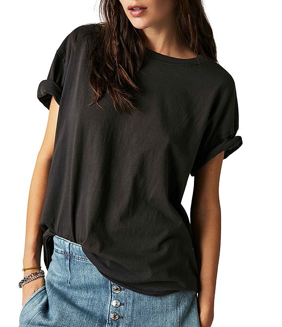 boxy scoop neck tee