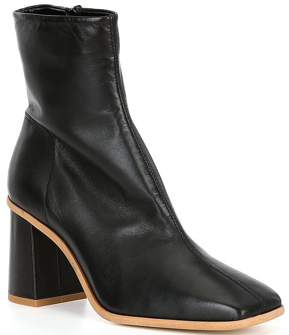 Free People Sienna Leather Square Toe Ankle Booties