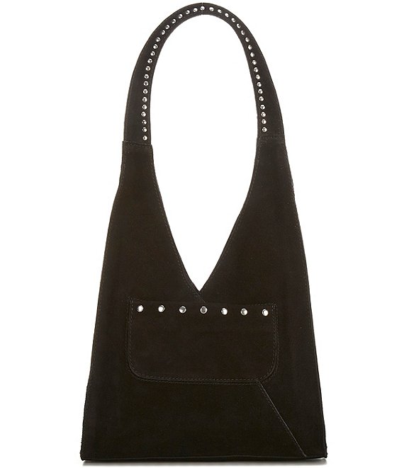 Free People Soho Suede Studded Shoulder Bag, Black - Image 1