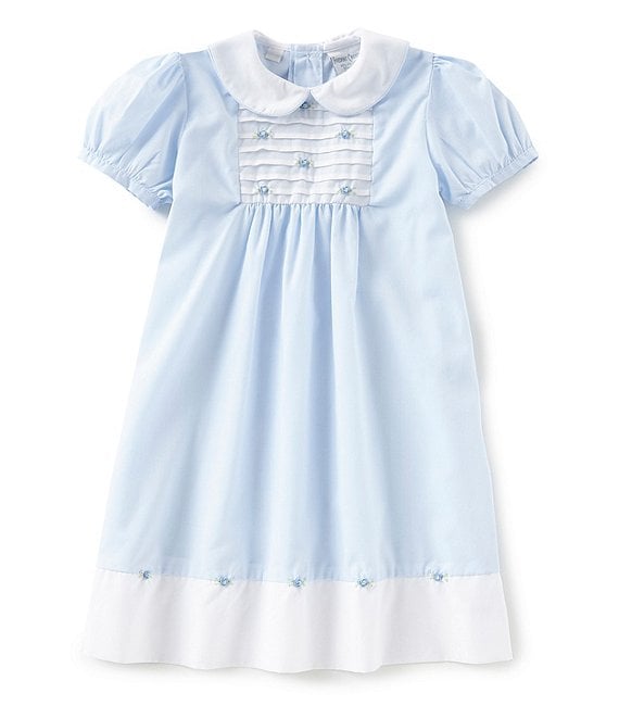 Friedknit Creations Little Girls 2T-4T Rosette Pintuck Dress